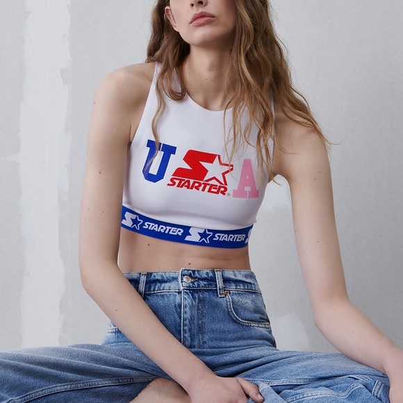Zara Tops Zara X Starter Crop Tank Poshmark